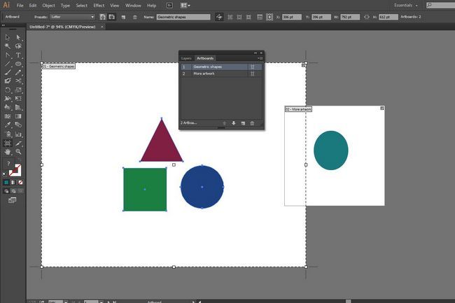 Adobe Illustrator's artboards include editable features.